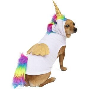Party Dog Unicorn Dog Halloween Polyester Costume Multicolor Size XS/S